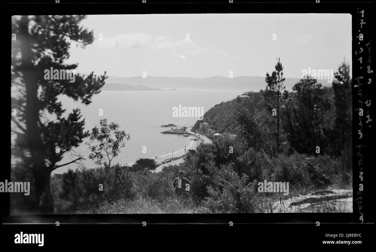 Topography, Eastern Coast of Wellington harbour ..., 24 January 1952, by Leslie Adkin. Stock Photo