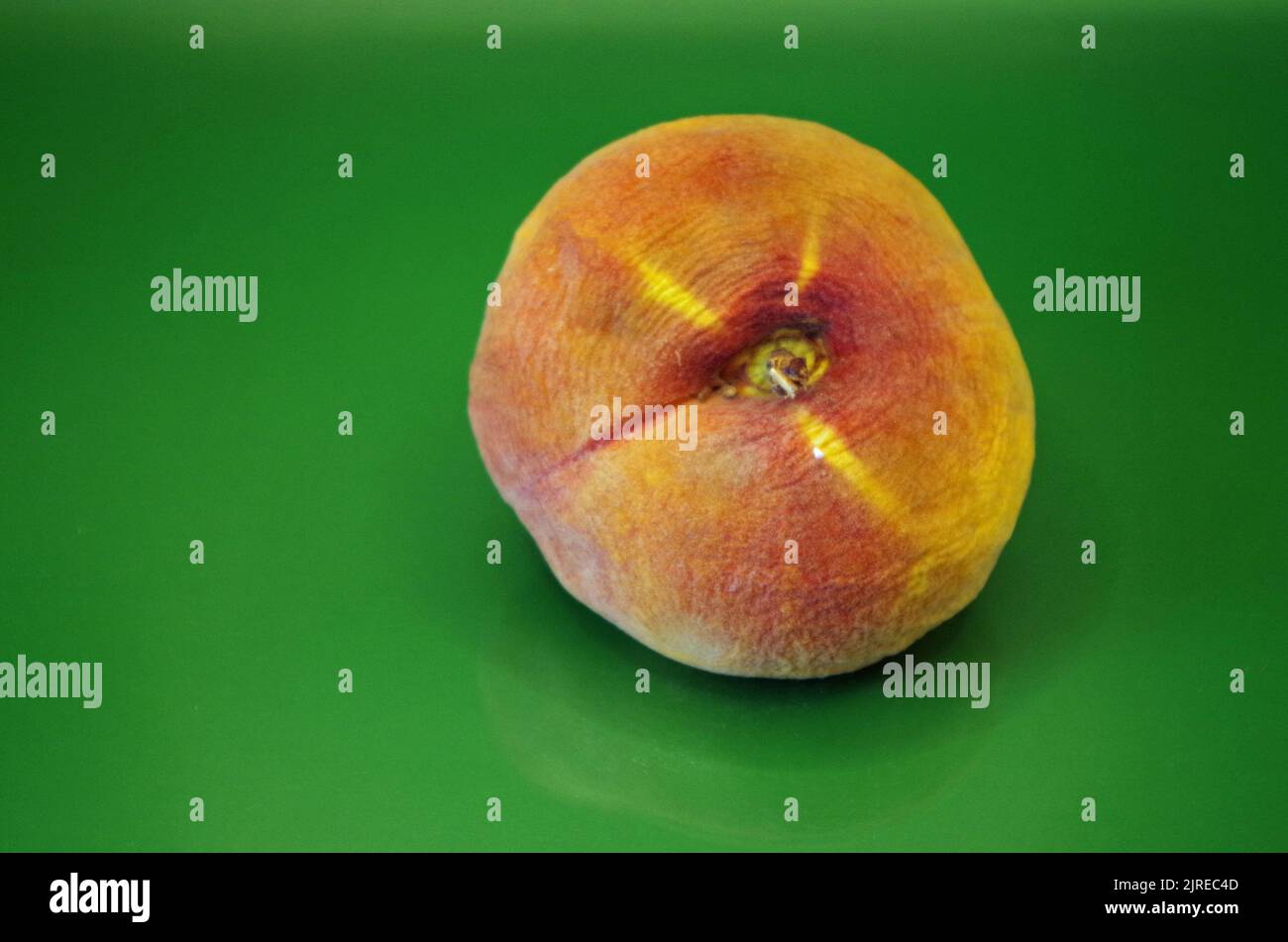 A singel Peach Fruit. Stock Photo