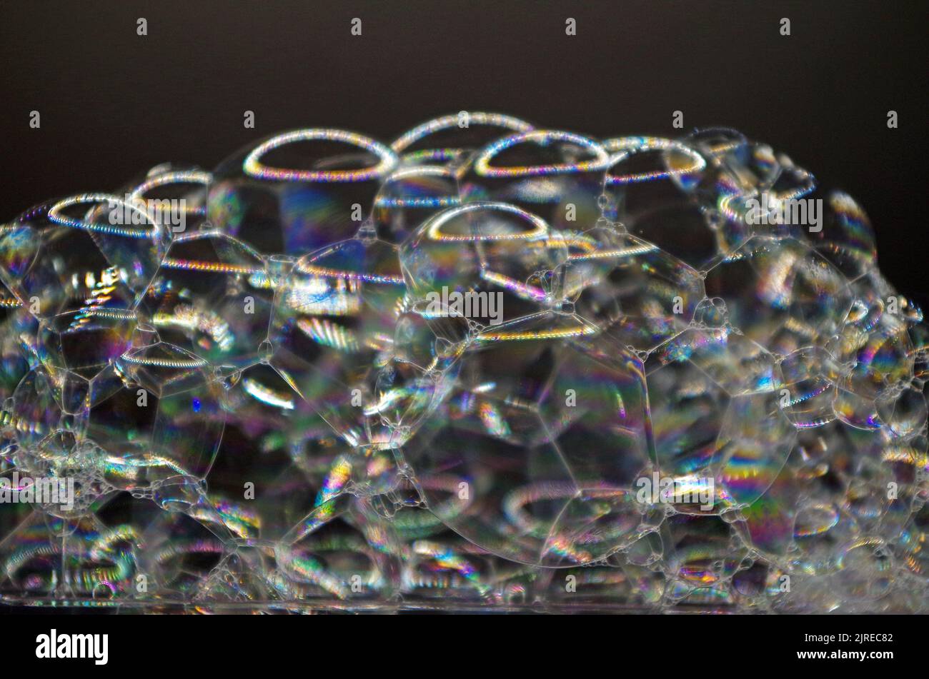 Soap Bubbles in differnet fiews. Stock Photo
