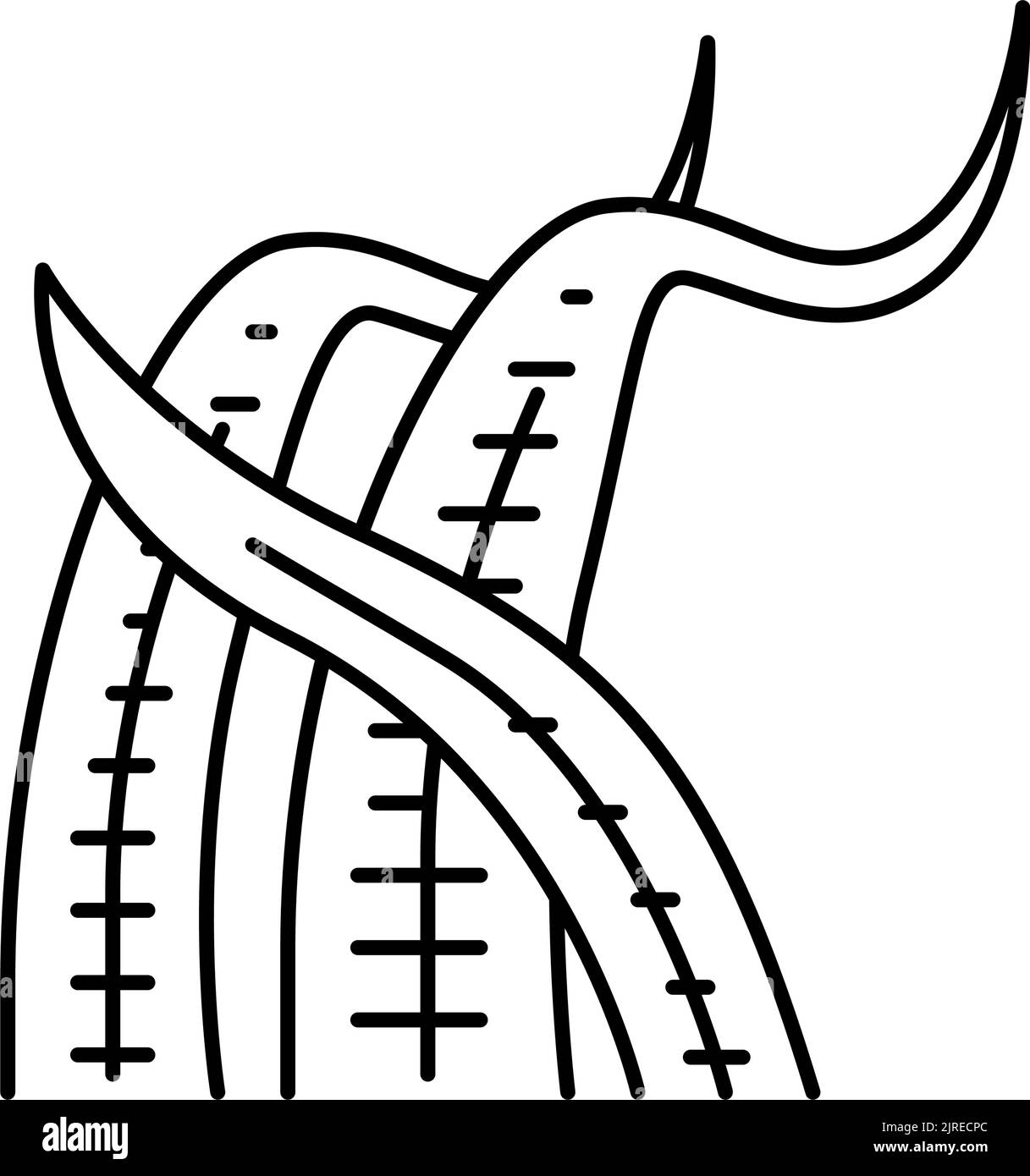 cryptocoryne balansae line icon vector illustration Stock Vector