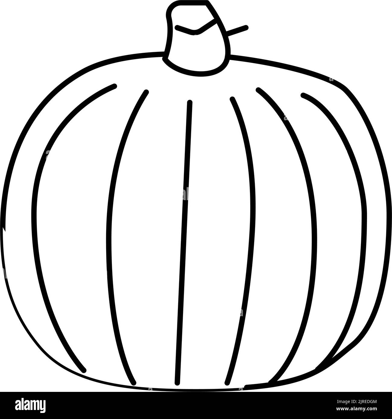whole pumpkin line icon vector illustration Stock Vector Image & Art ...