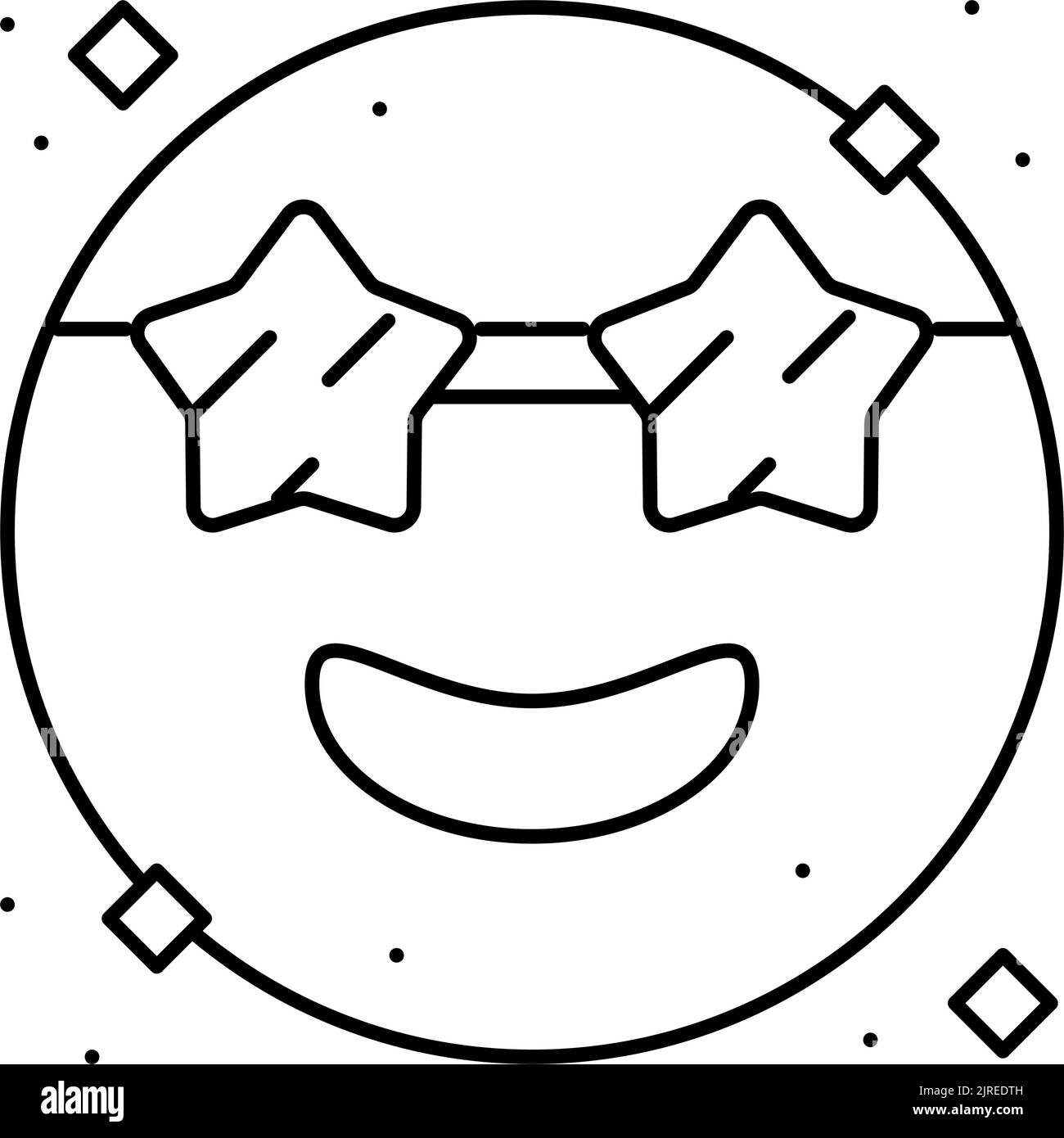 funny emoji line icon vector illustration Stock Vector Image & Art Alamy