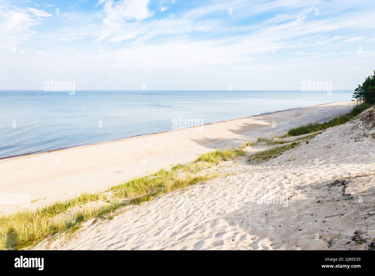A beautiful landscape with beach and sand dunes near the Baltic sea Stock Photo