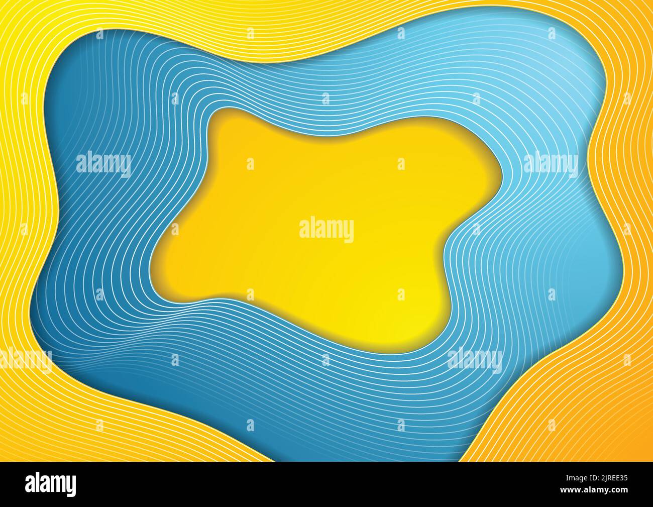 Orange and blue abstract corporate wavy background. Vector design Stock ...