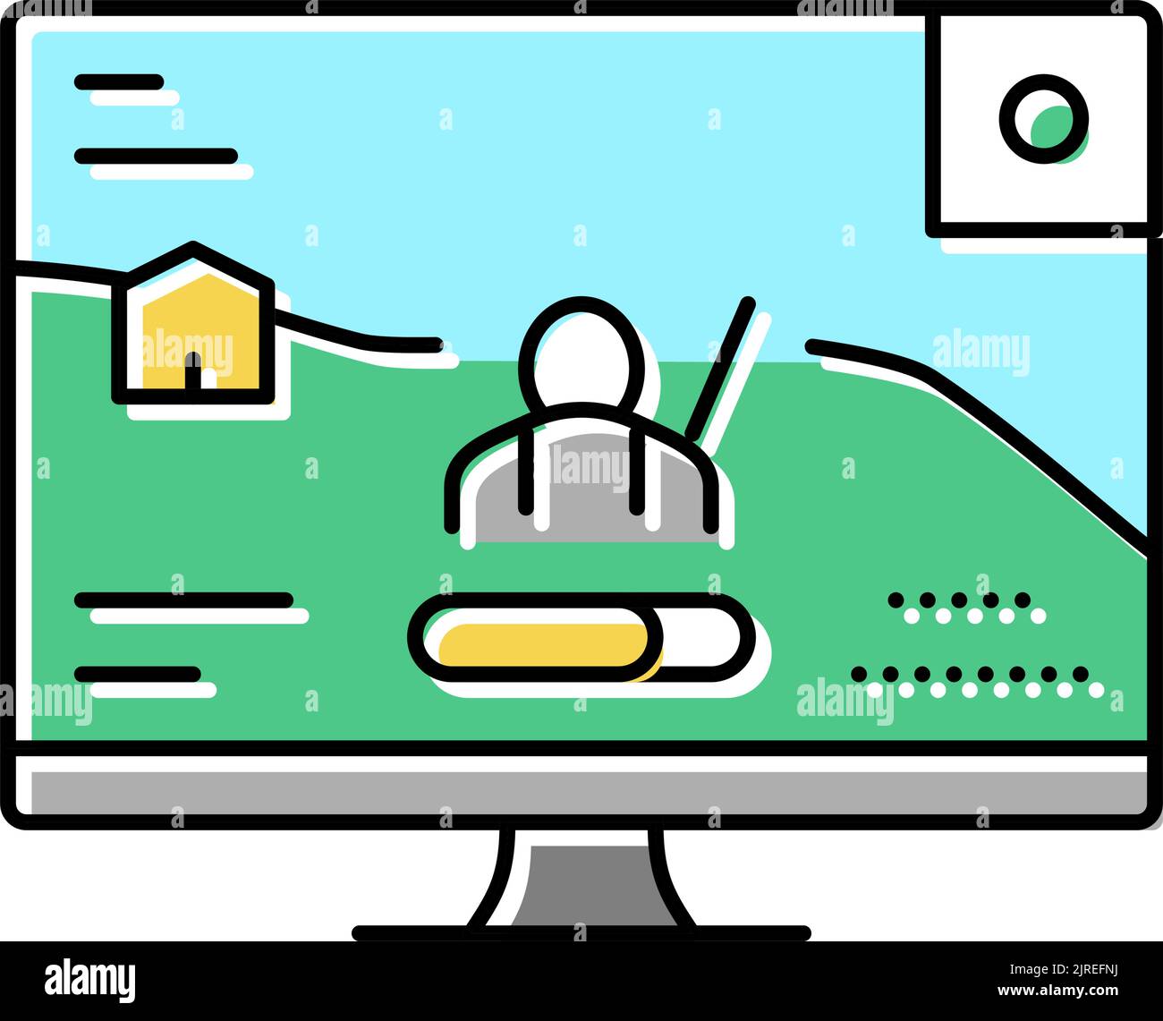 battle royale video game color icon vector illustration Stock Vector ...