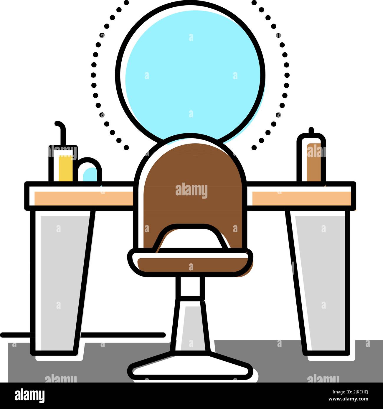 hair dress salon workplace color icon vector illustration Stock Vector ...