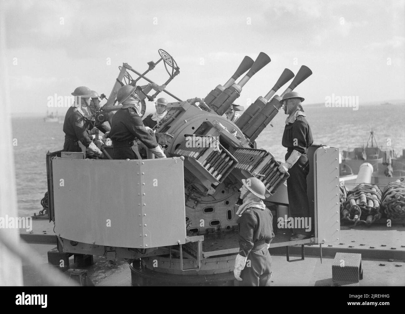 The Royal Navy during the Second World War A marine crew mans the four ...