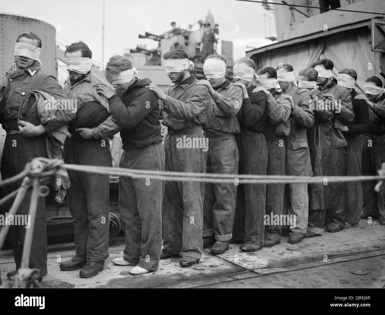 The Royal Navy during the Second World War Blindfolded Uboat prisoners