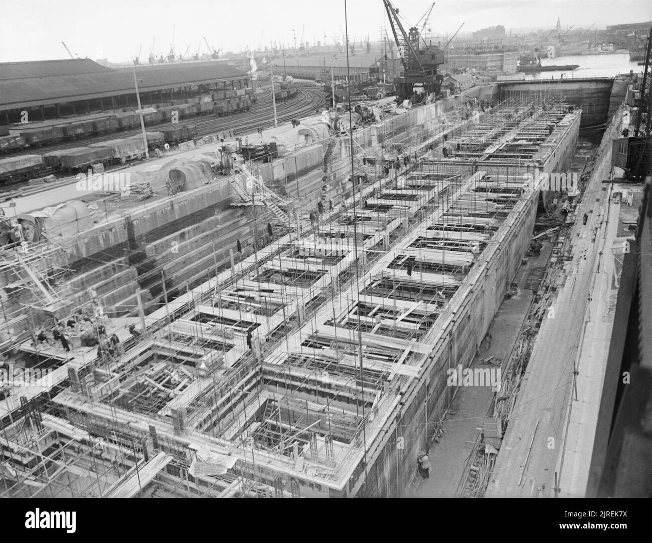 The Royal Navy during the Second World War Mulberry Harbour Concrete