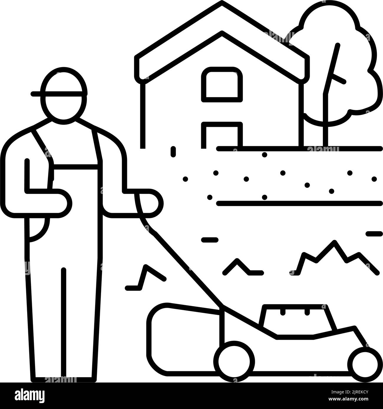 lawn-care-landscape-line-icon-vector-illustration-stock-vector-image