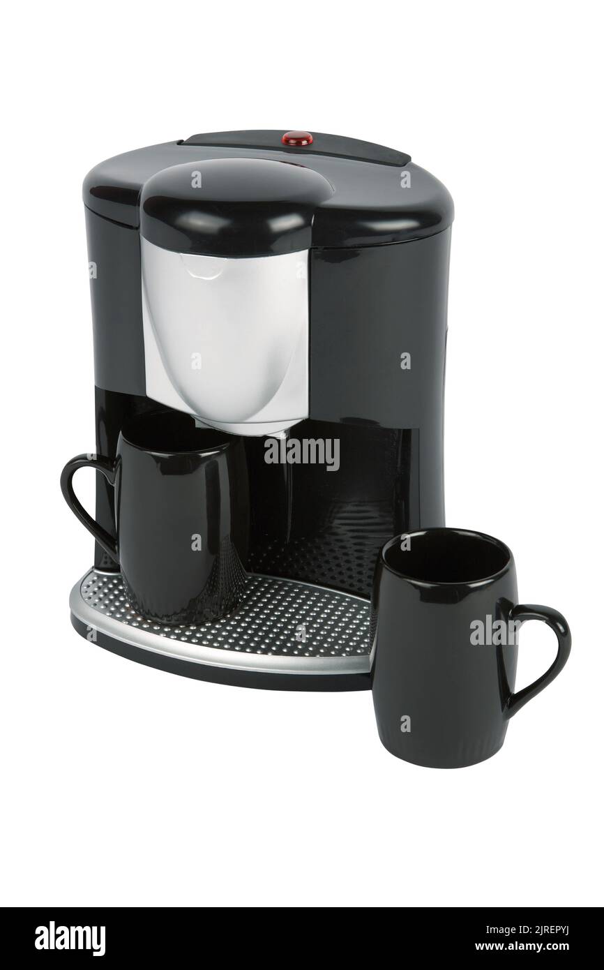 Domestic espresso coffee machine isolated on white with path cut out