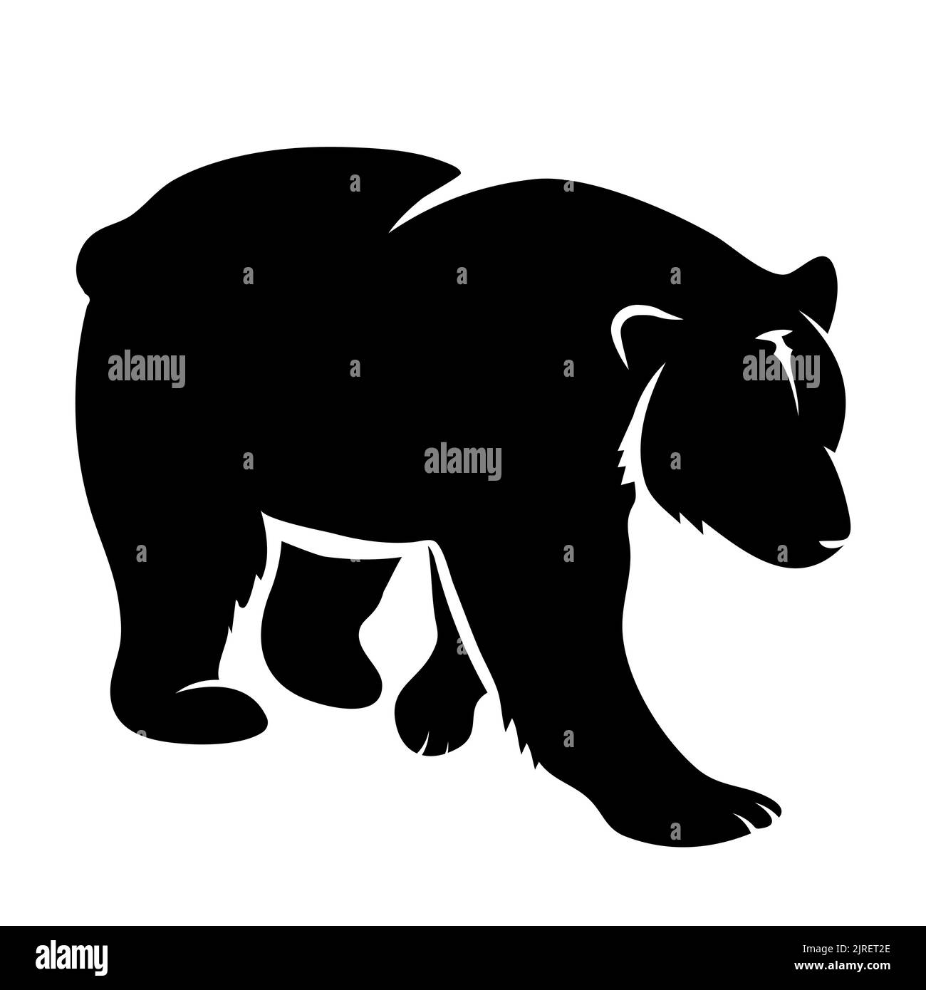 Vector bear silhouette. Stock Vector