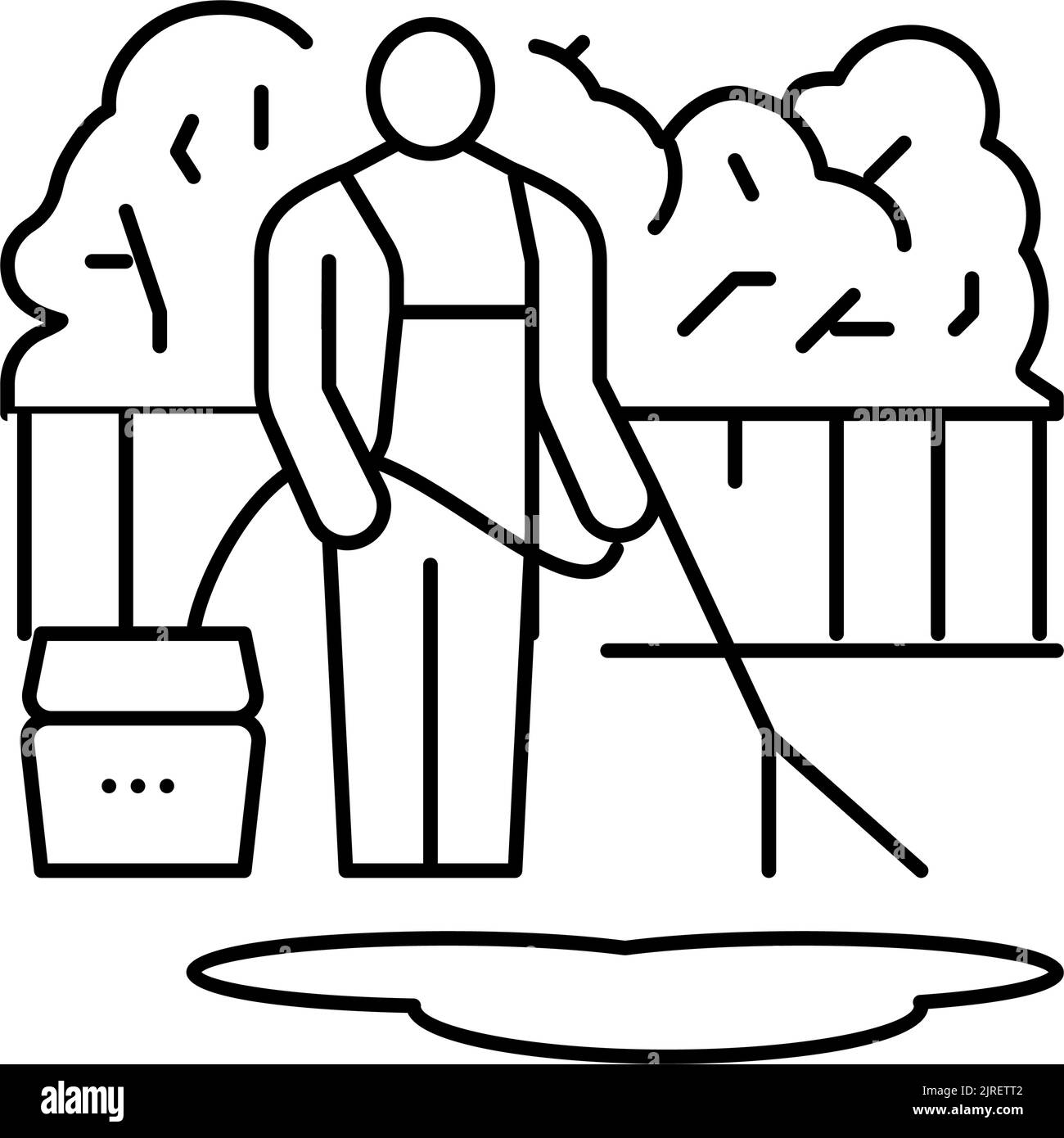 pressure washing line icon vector illustration Stock Vector
