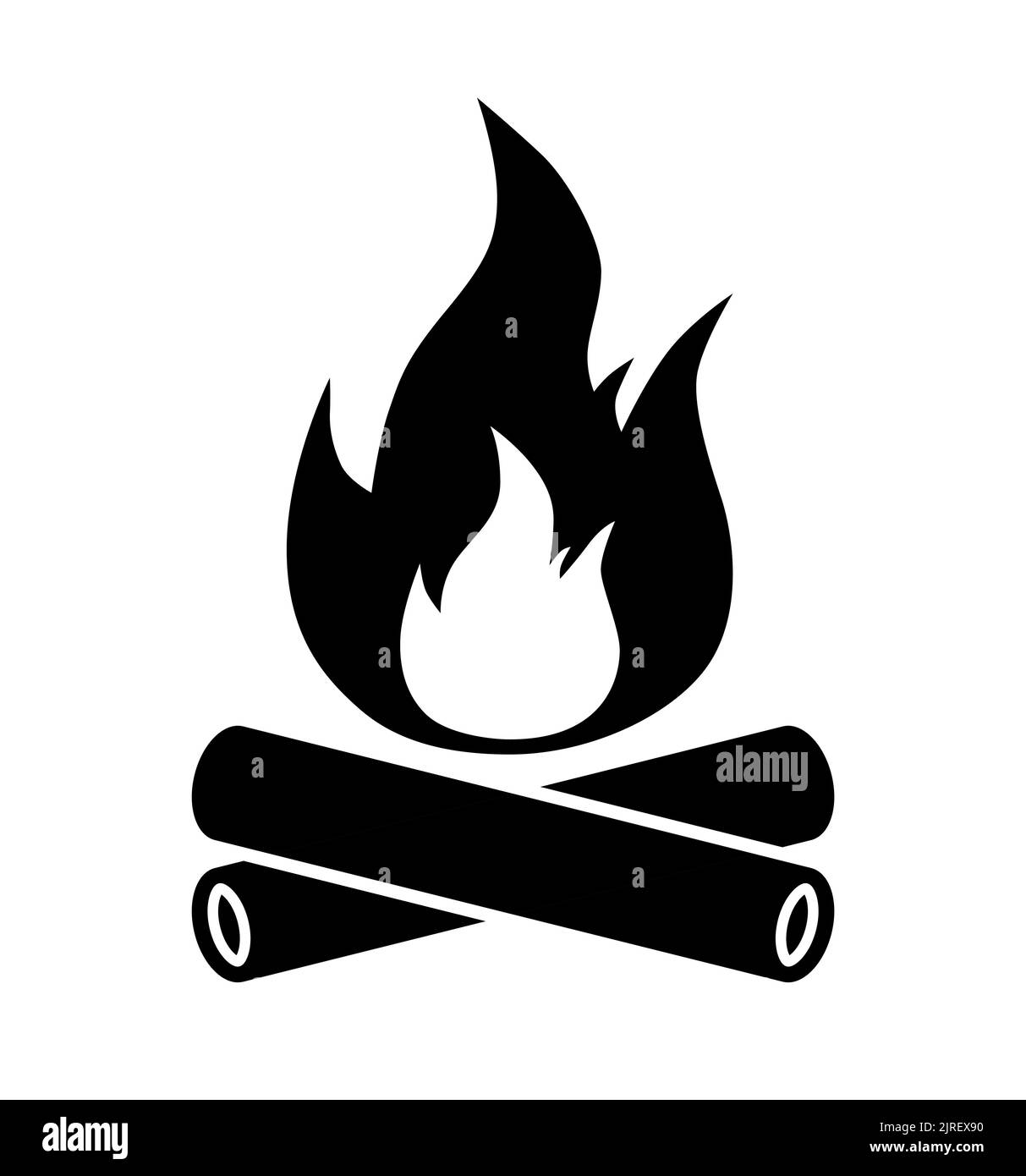 Campfire icon Black and White Stock Photos & Images Alamy