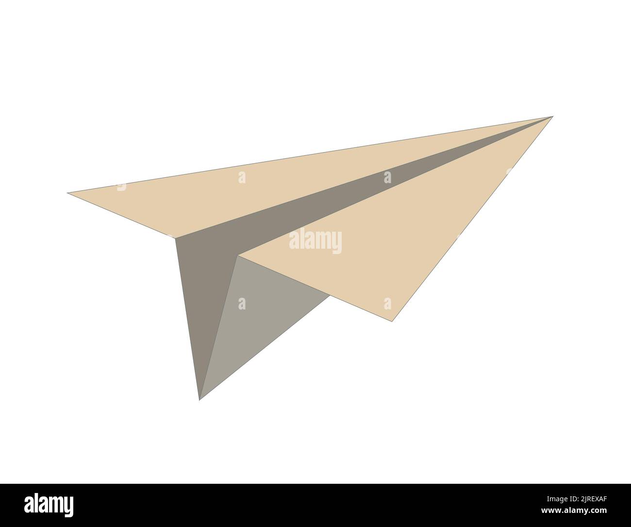 Flying paper plane icon and paper toy airplane vector illustration symbol Stock Vector