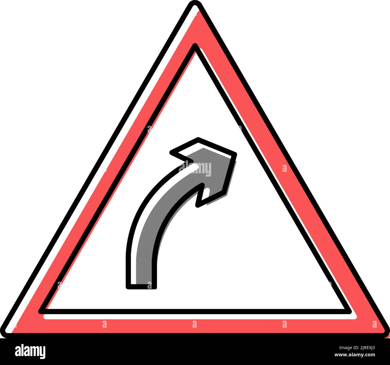 direction road sign color icon vector illustration Stock Vector Image ...