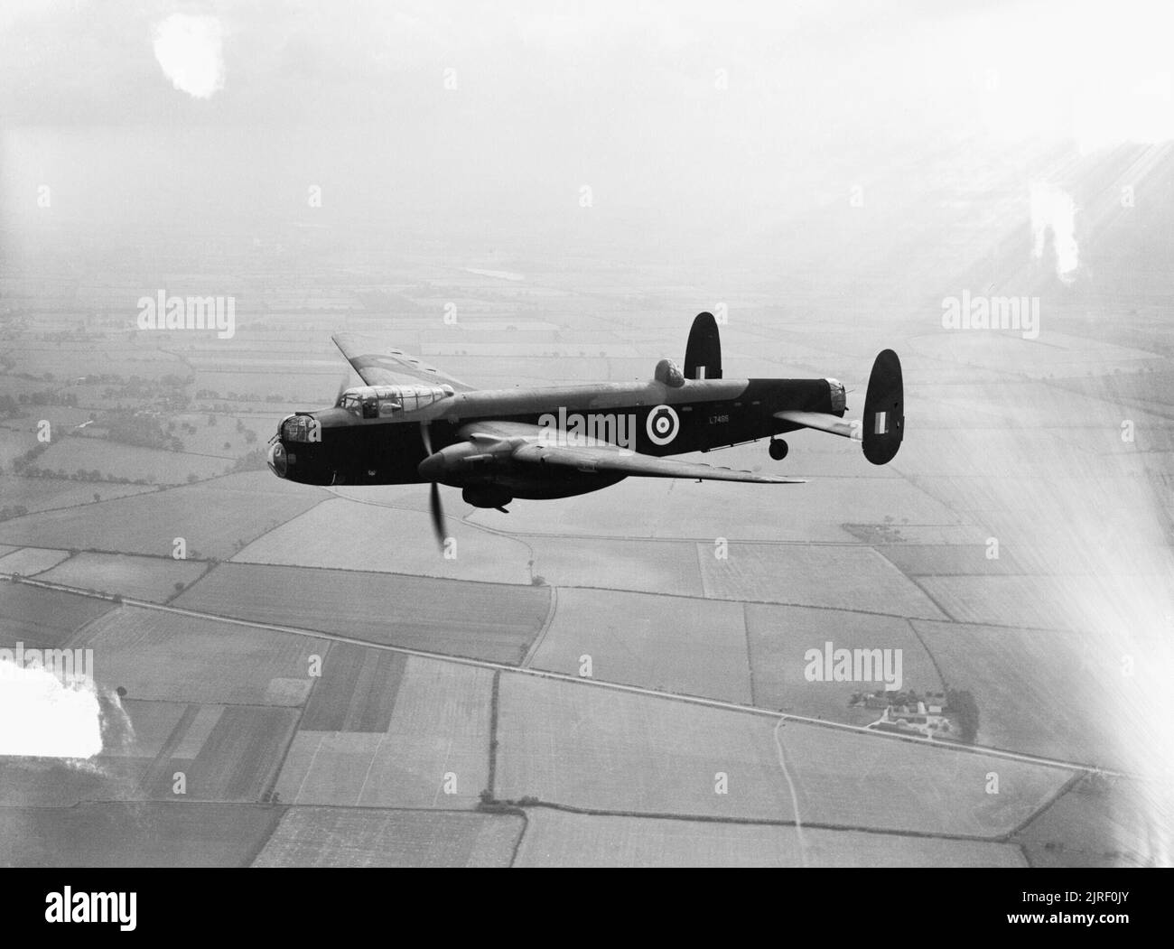 Aircraft of the Royal Air Force 1939-1945- Avro 679 Manchester. Manchester Mark IA, L7486, on an air test shortly after delivery to No 207 Squadron RAF at Waddington, Lincolnshire. It carried the code letters 'EM-P' and 'EM-Z' during its service with the Squadron. Stock Photo