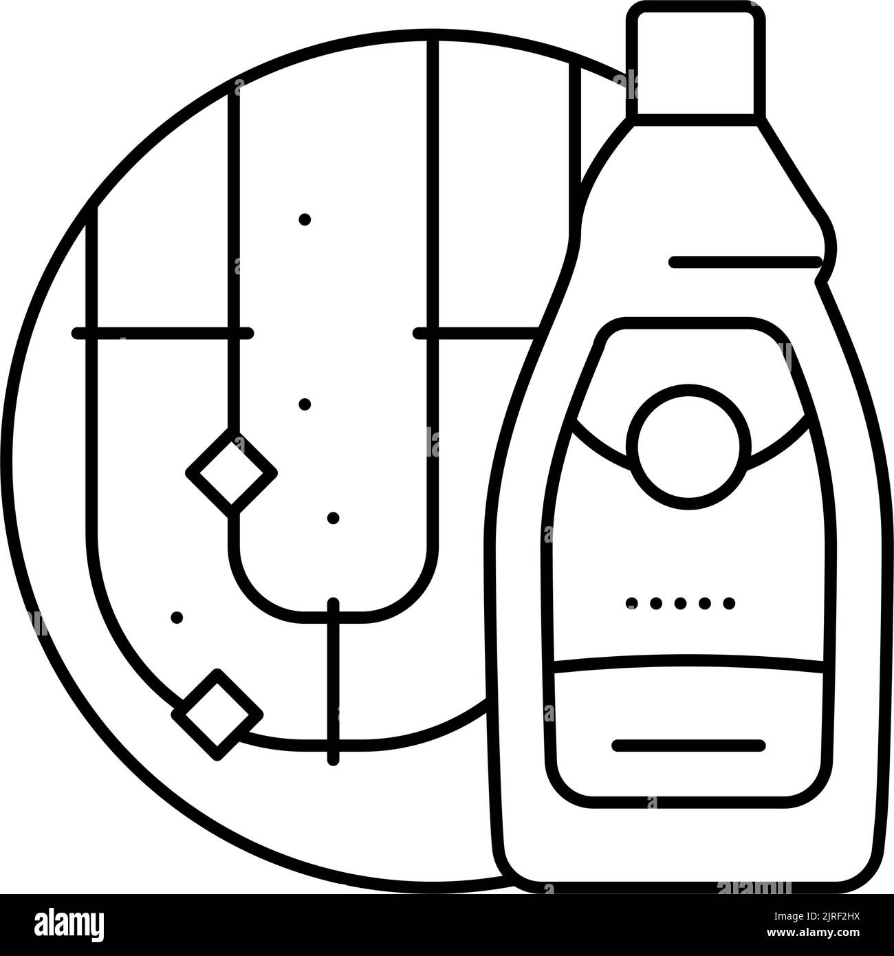 drain cleaner detergent line icon vector illustration Stock Vector