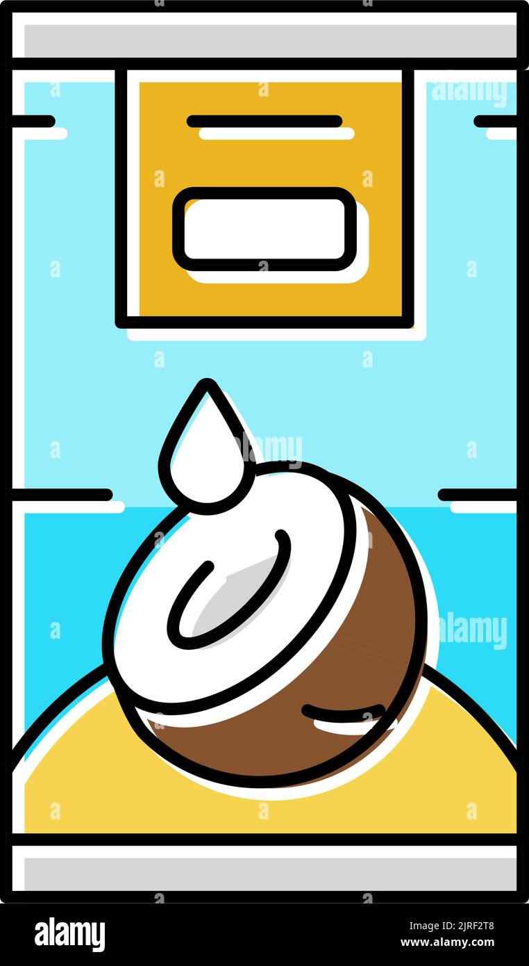Coconut water milk whole Stock Vector Images - Alamy