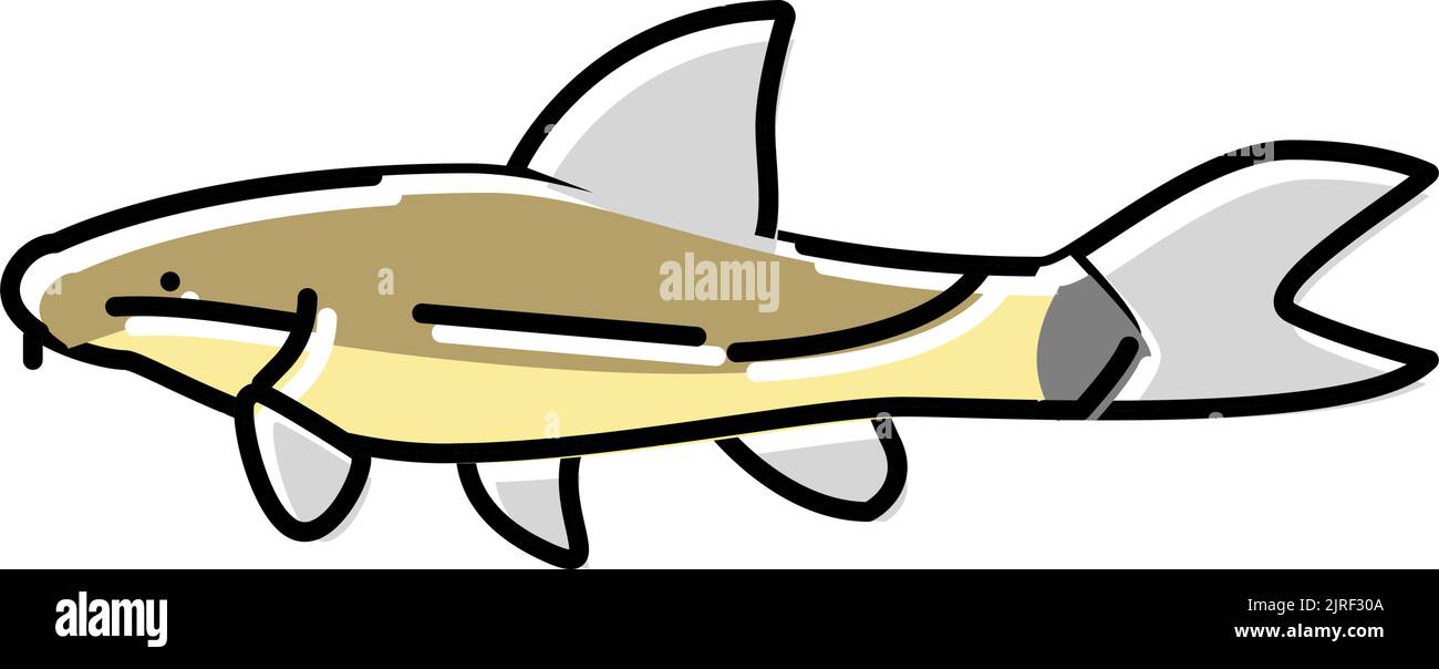 otocinclus fish color icon vector illustration Stock Vector