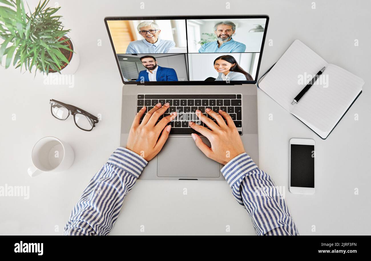 meeting online business communication computer technology video