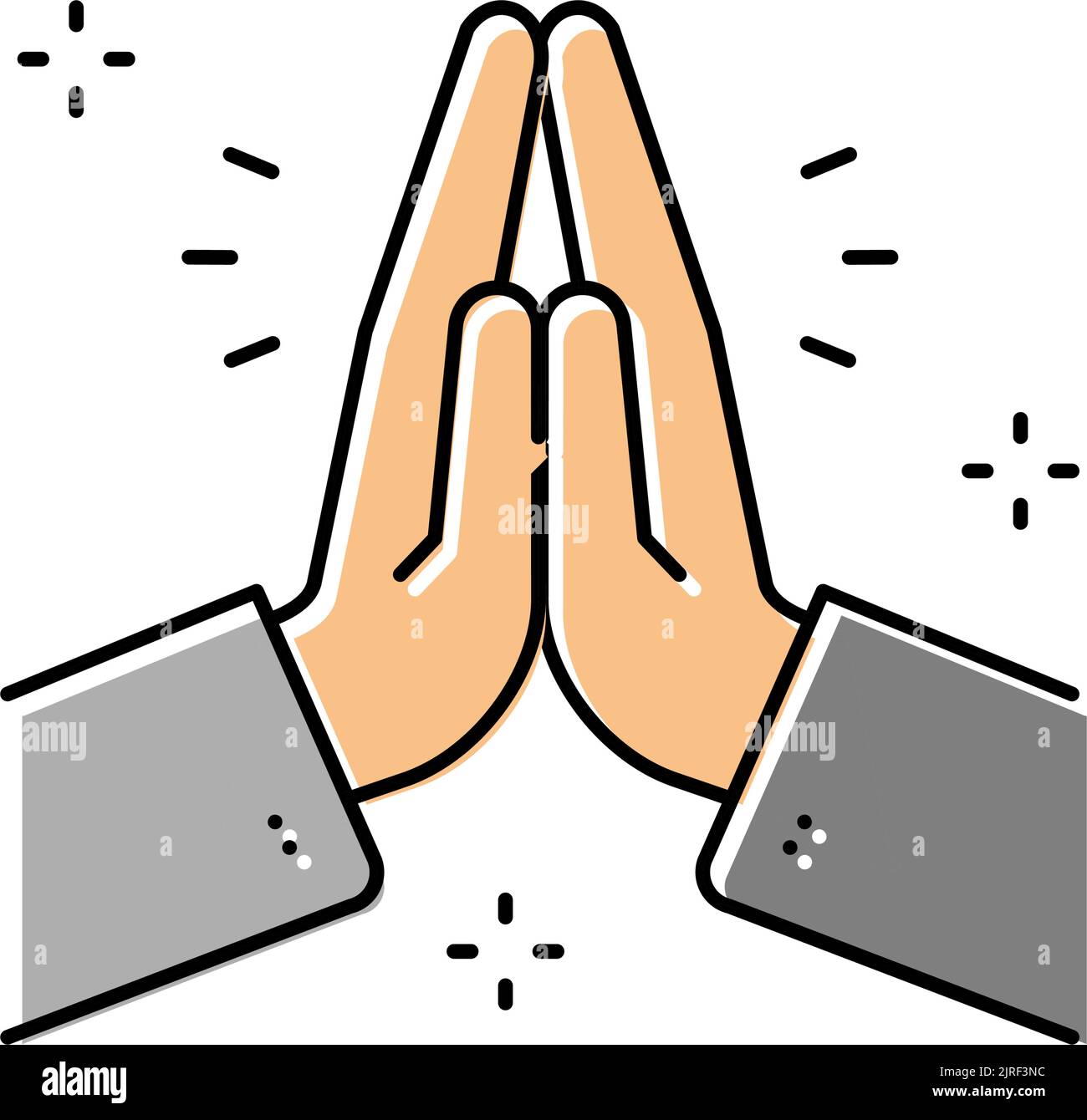 Prayer Religion Color Icon Vector Illustration Stock Vector Image & Art ...