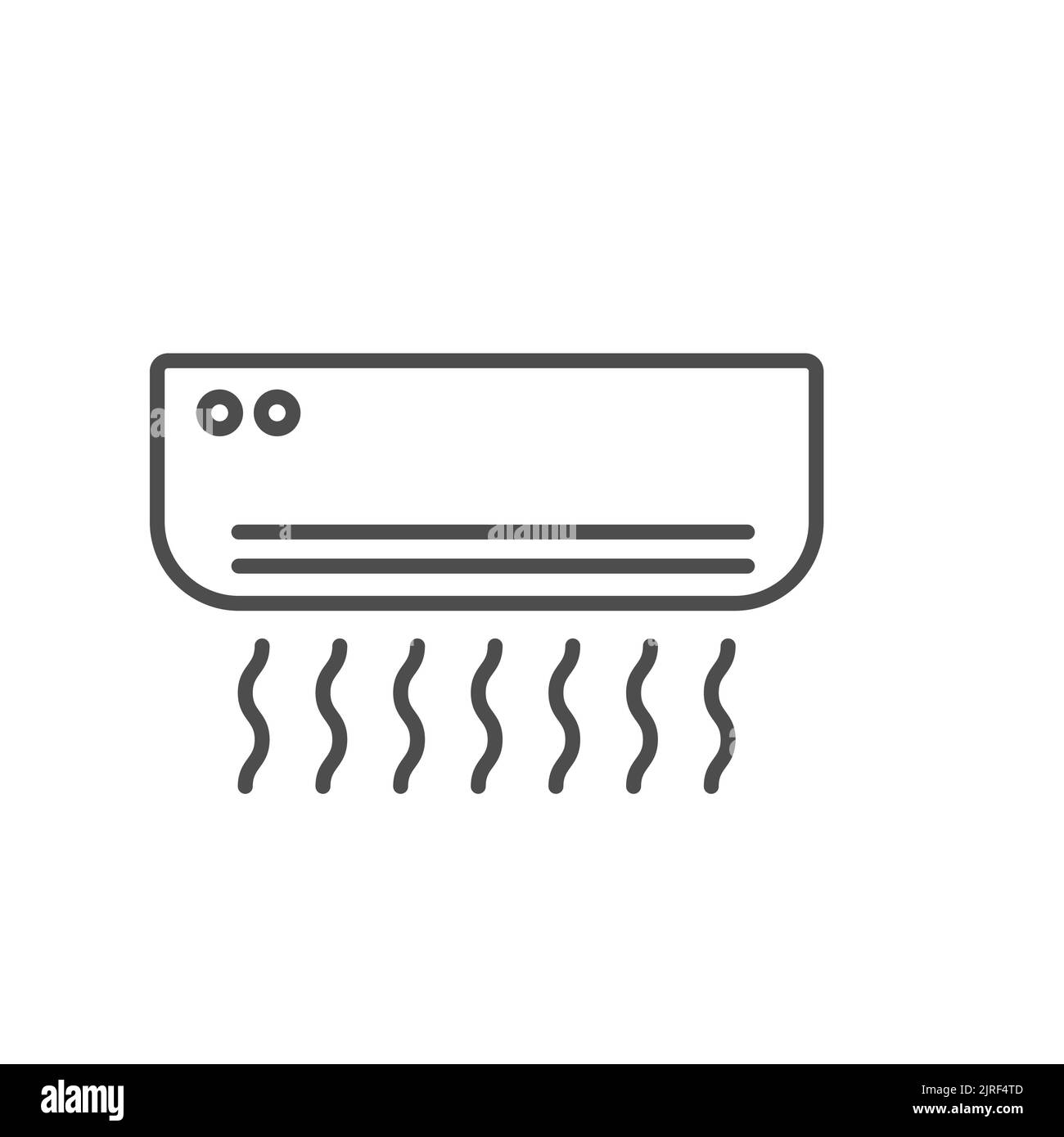 Conditioner. A device for cooling and heating indoor air. The template of the icon, sign and pictogram. Empty outline, flat style Stock Vector