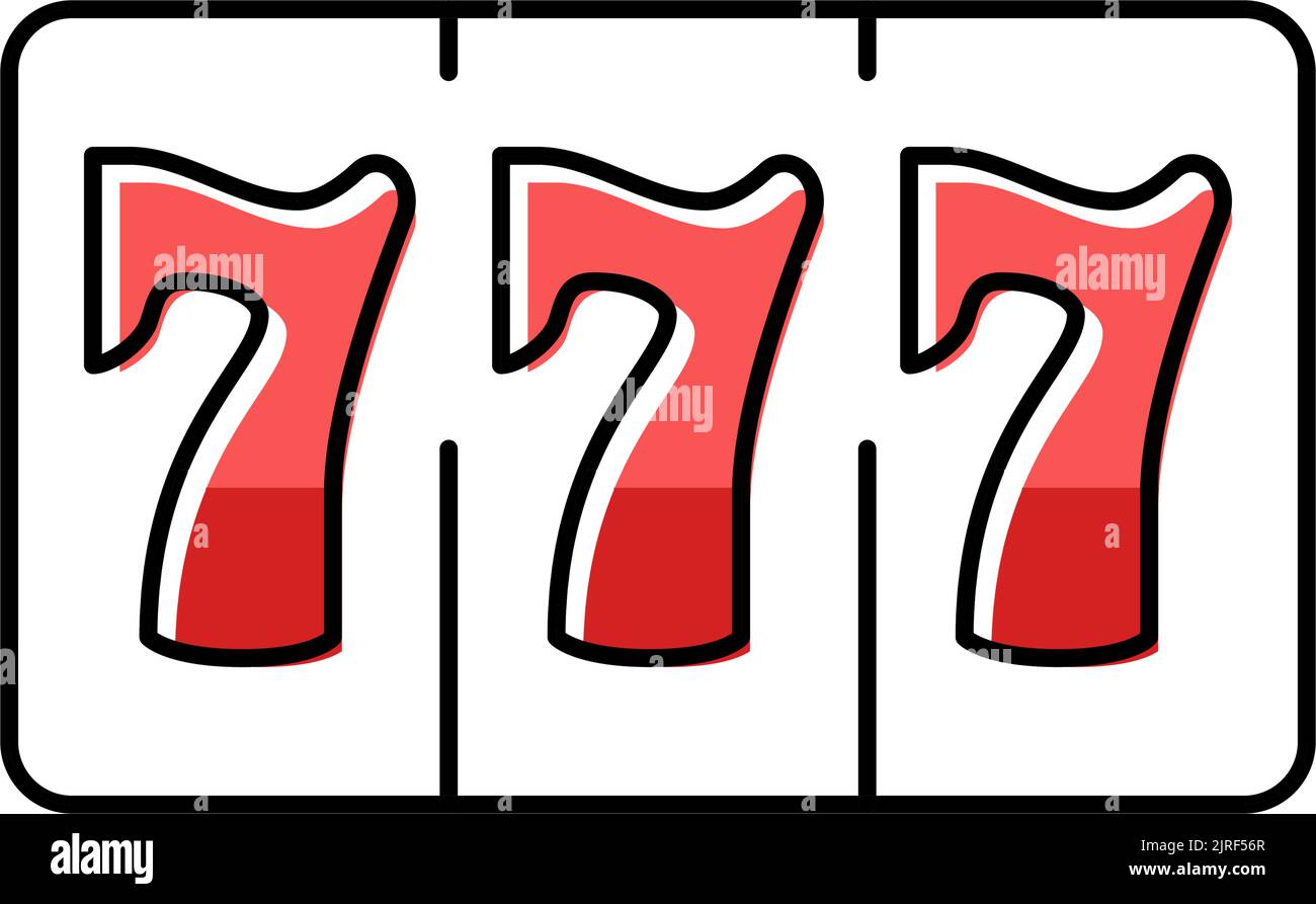 seven slot game color icon vector illustration Stock Vector Image & Art ...
