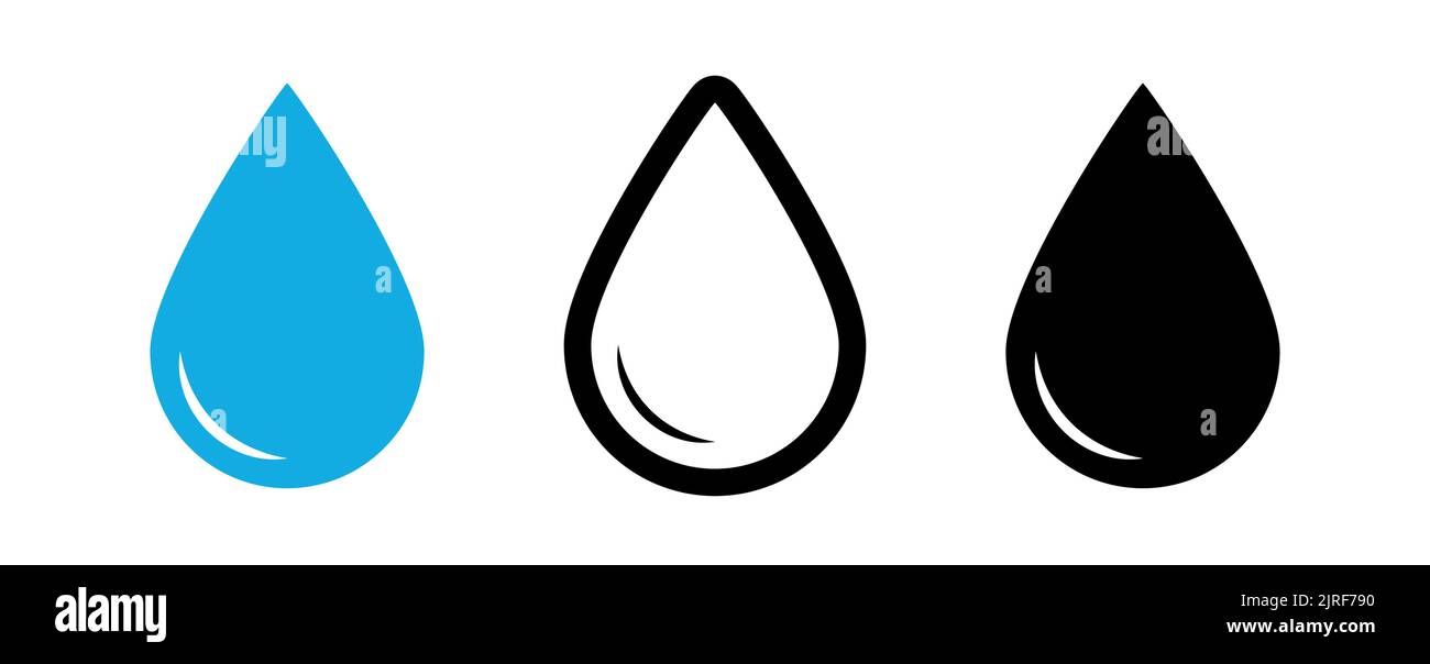 Water and liquid drop vector illustration icon set Stock Vector