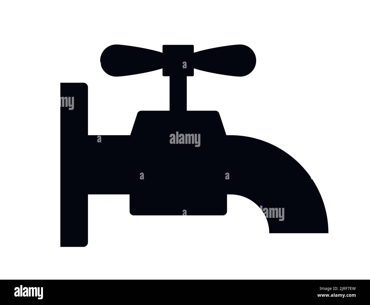 Water tap and classic faucet symbol vector illustration icons Stock Vector