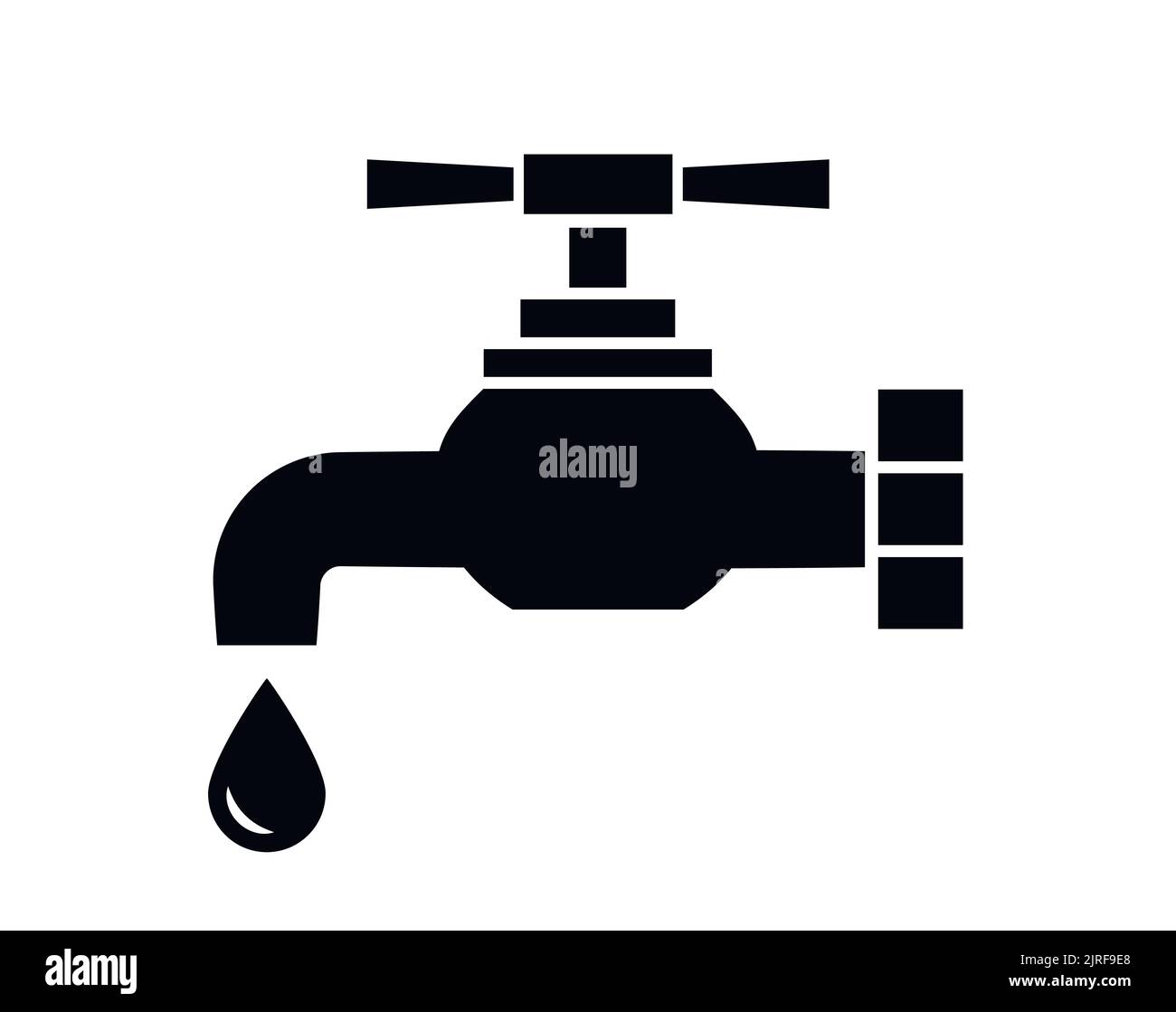 Water tap and classic faucet symbol vector illustration icon Stock Vector