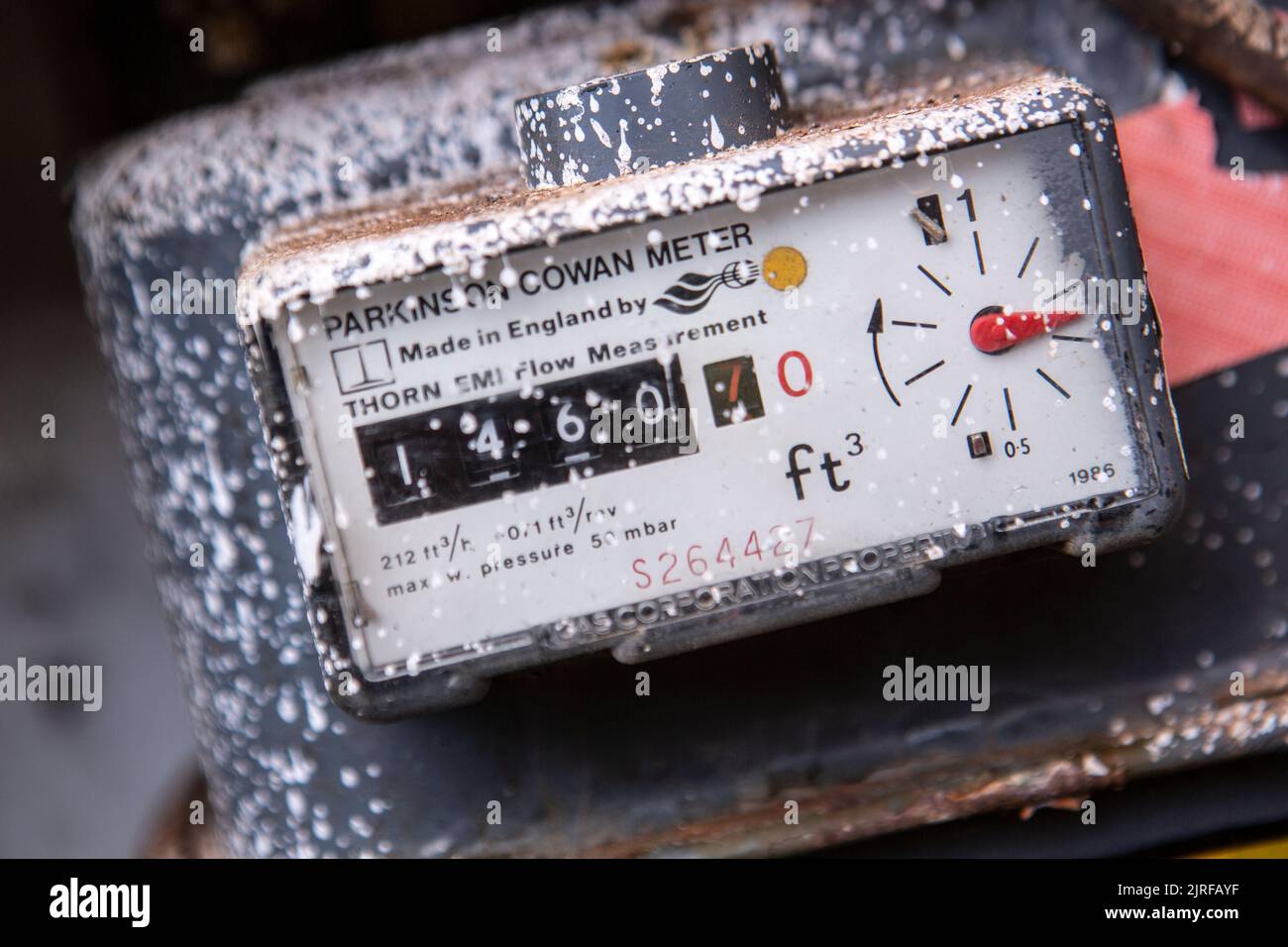 Gas meter reading Stock Photo Alamy