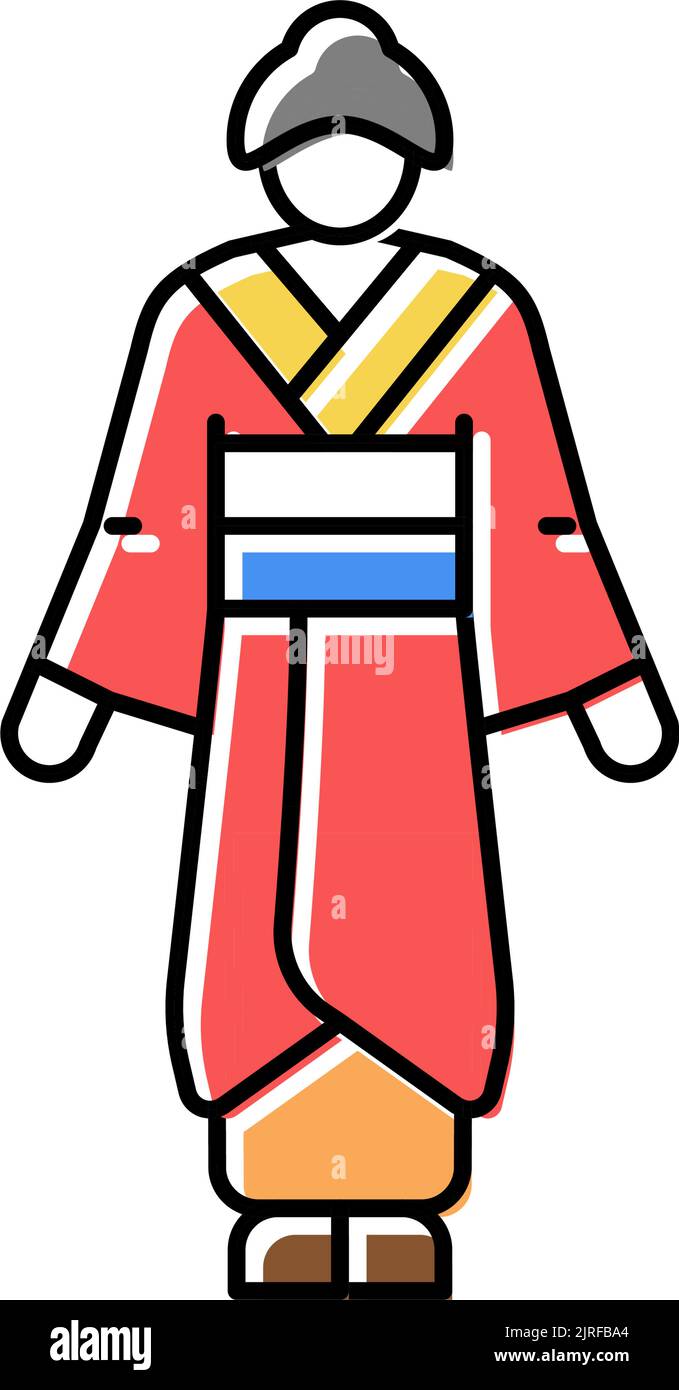 geisha woman color icon vector illustration Stock Vector Image & Art ...