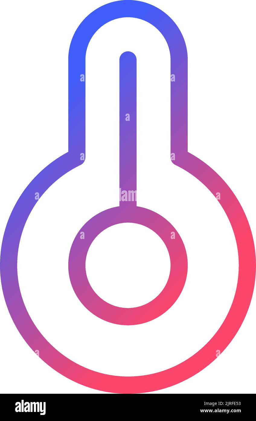 Warmth pixel perfect gradient linear ui icon Stock Vector