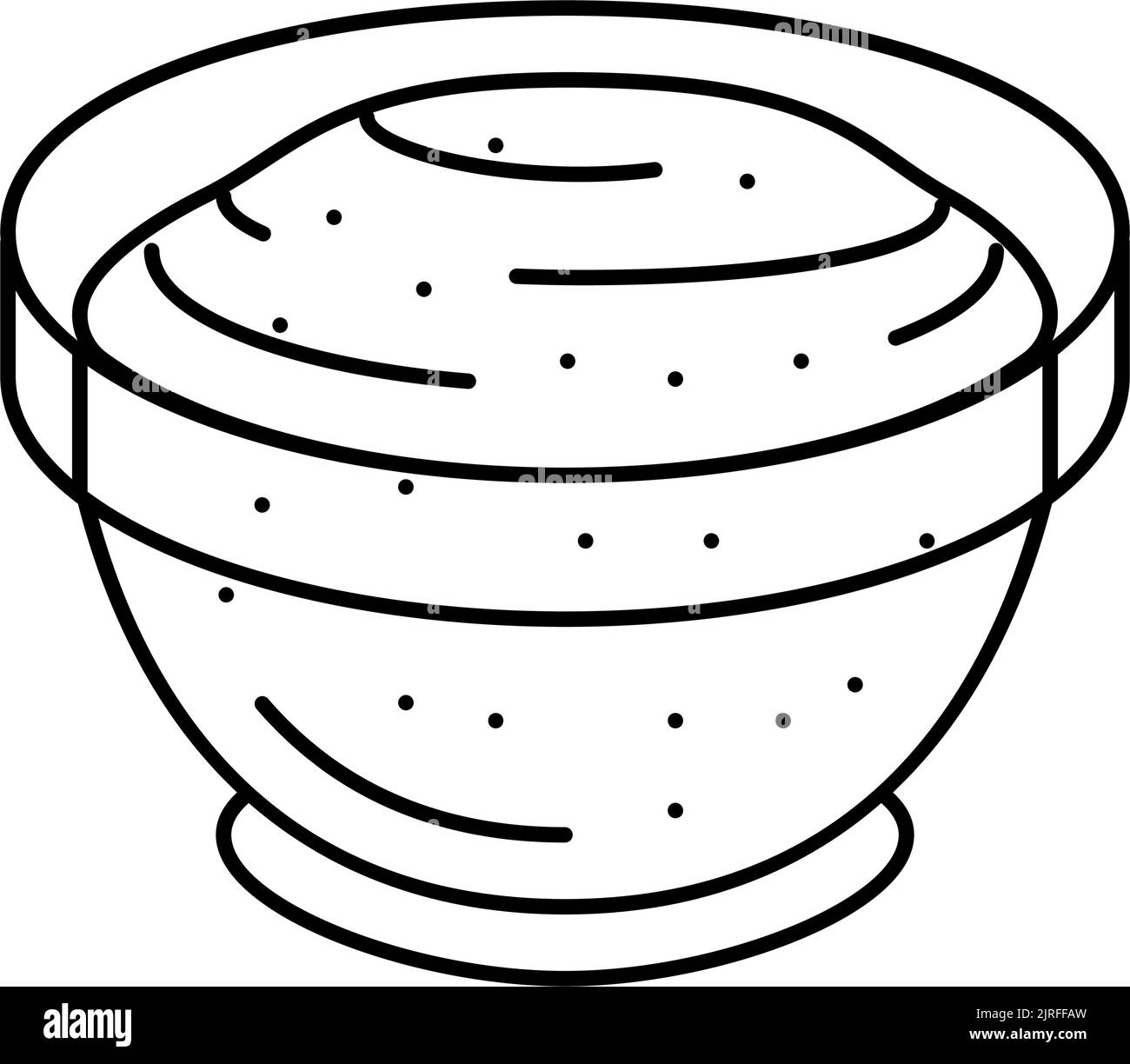 bowl mustard sauce food line icon vector illustration Stock Vector