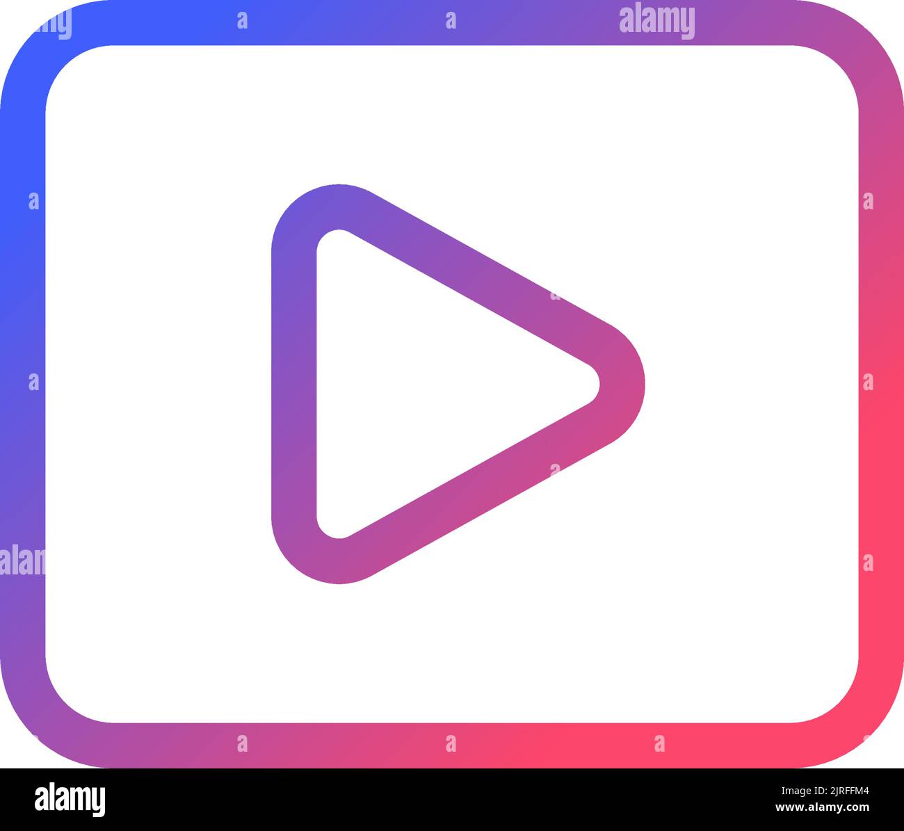 Video pixel perfect gradient linear ui icon Stock Vector