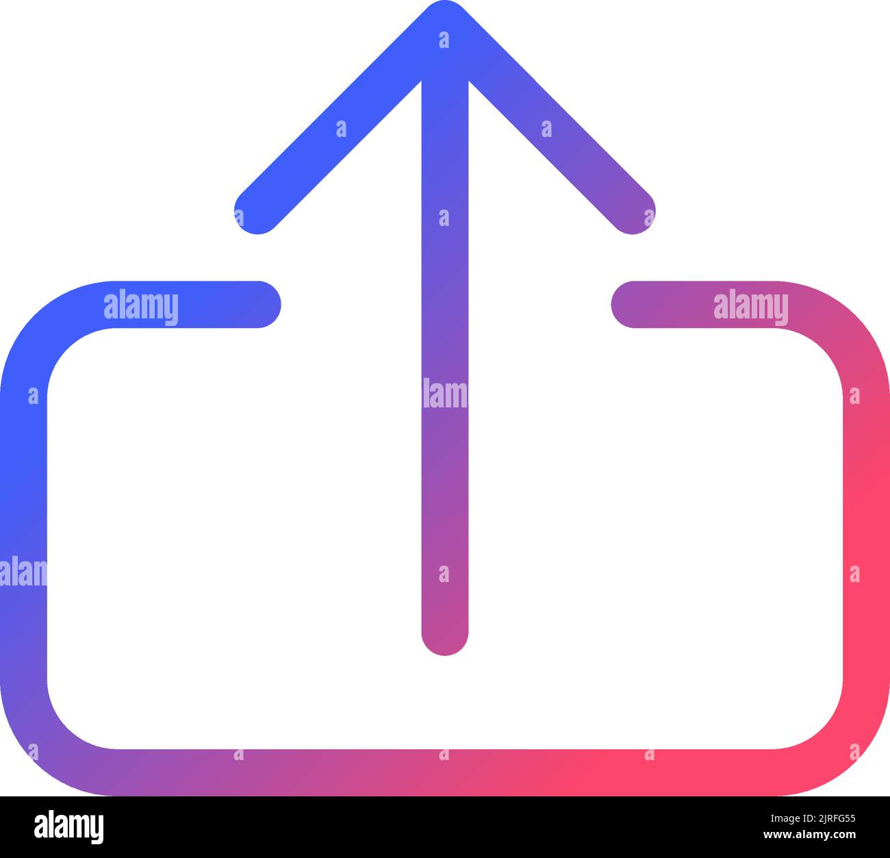 Upload file pixel perfect gradient linear ui icon Stock Vector