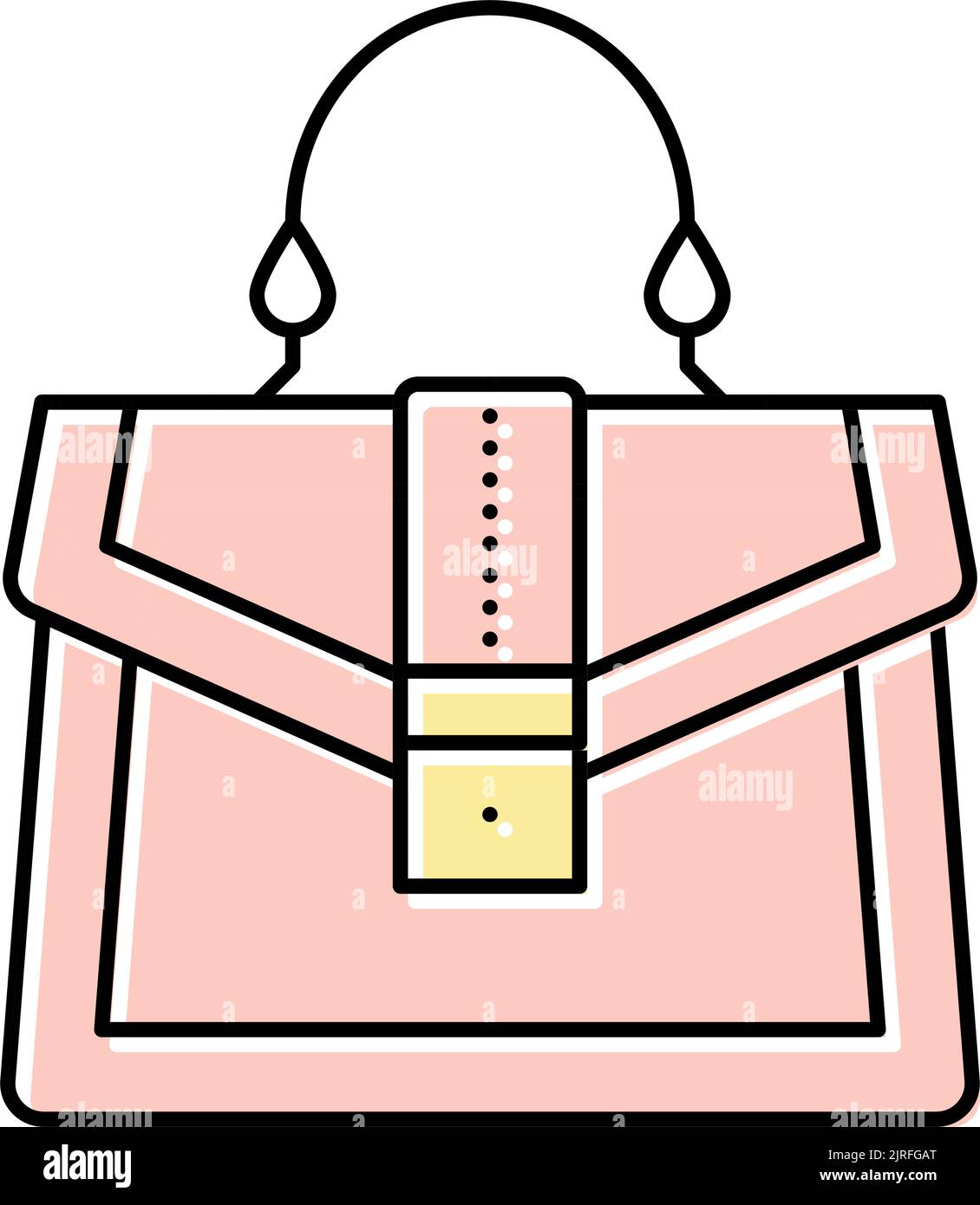 handbag woman bag color icon vector illustration Stock Vector Image ...