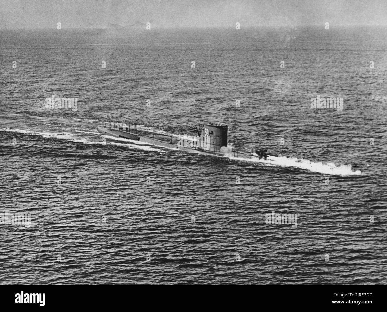 The German Navy in the Second World War The German Type IXA U-boat U-39 about to submerge in the Baltic. U-39 had the dubious distinction of being the first U-boat sunk in the war, when it was depth-charged off the north-west coast of Ireland by Royal Navy destroyers on 14 September 1939, after an unsuccessful attempt to torpedo the aircraft carrier HMS Courageous. Stock Photo