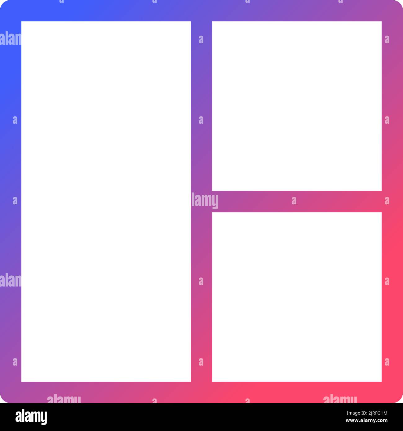 Photo collage pixel perfect gradient linear ui icon Stock Vector
