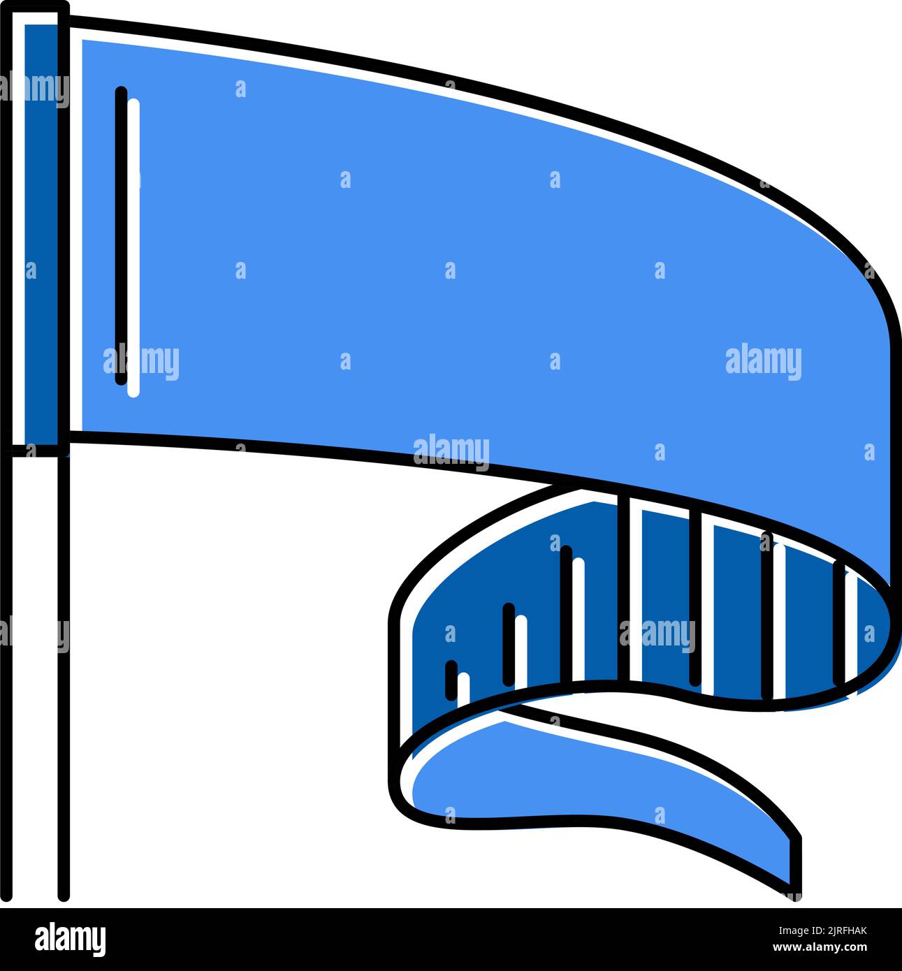flag ribbon banner design color icon vector illustration Stock Vector ...