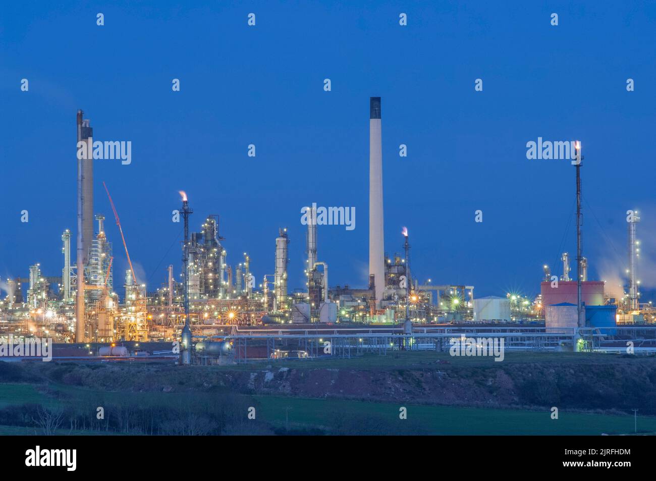 Murco Milford Haven Oil Refinery, Pembrokeshire, Wales, UK, Europe Stock Photo