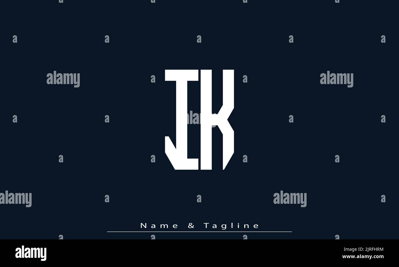 Alphabet letters Initials Monogram logo IK , KI Stock Vector