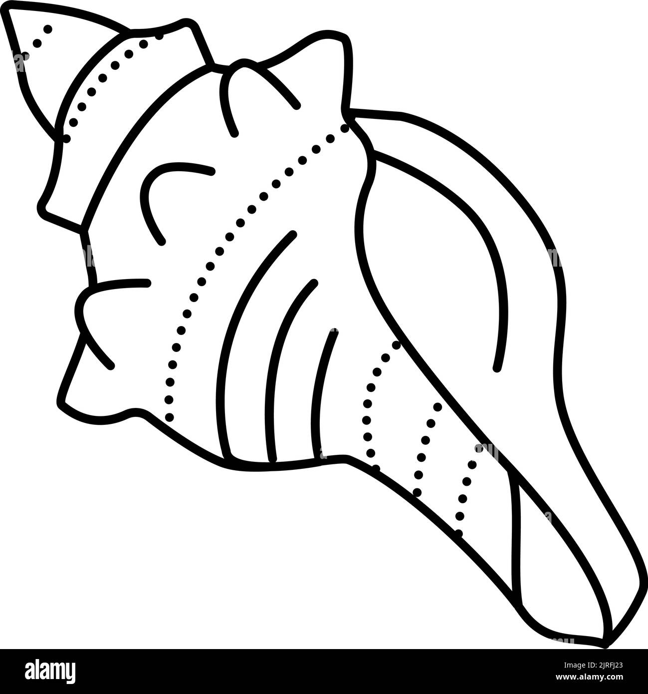 conch sea shell beach line icon vector illustration Stock Vector Image ...