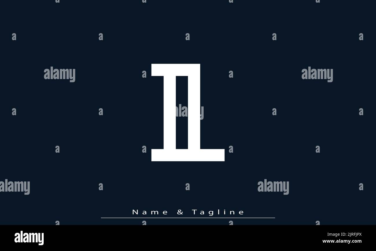Alphabet letters Initials Monogram logo IL , LI Stock Vector