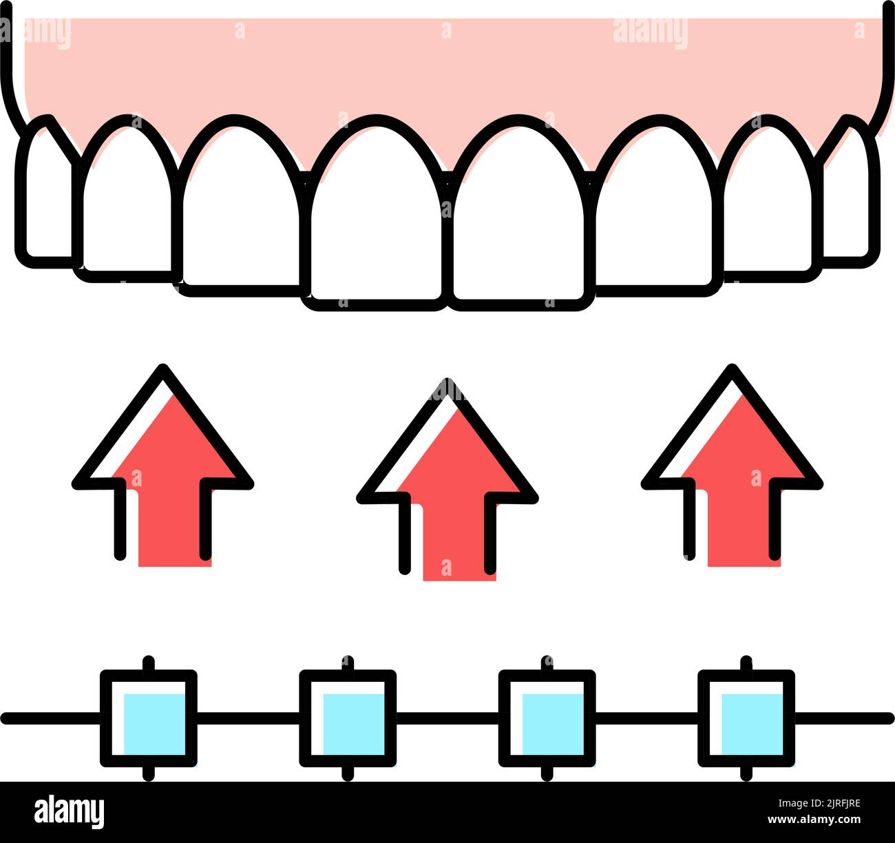 braces dental care color icon vector illustration Stock Vector Image ...