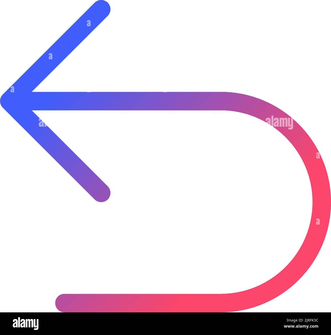 Undo pixel perfect gradient linear ui icon Stock Vector