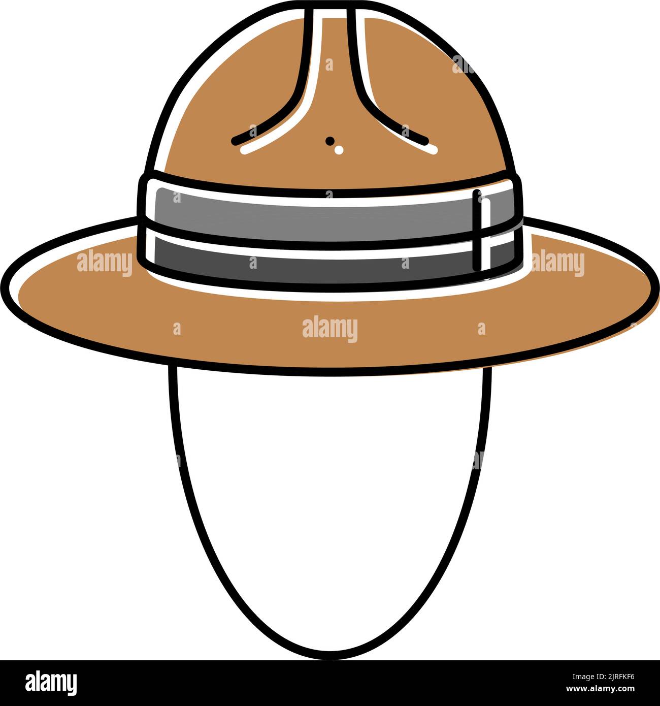 campaign hat cap color icon vector illustration Stock Vector Image ...