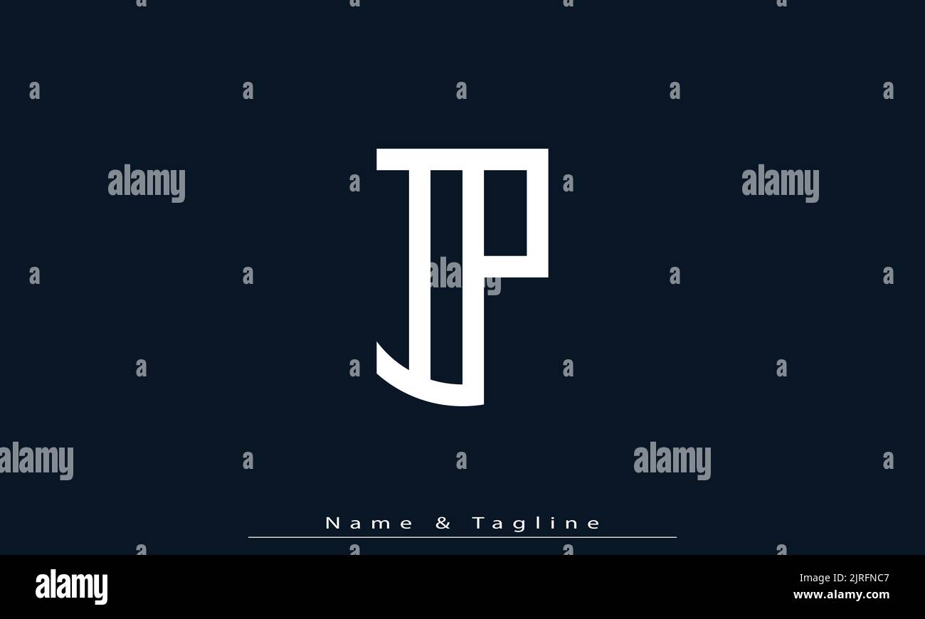 Alphabet letters Initials Monogram logo IP , PI Stock Vector