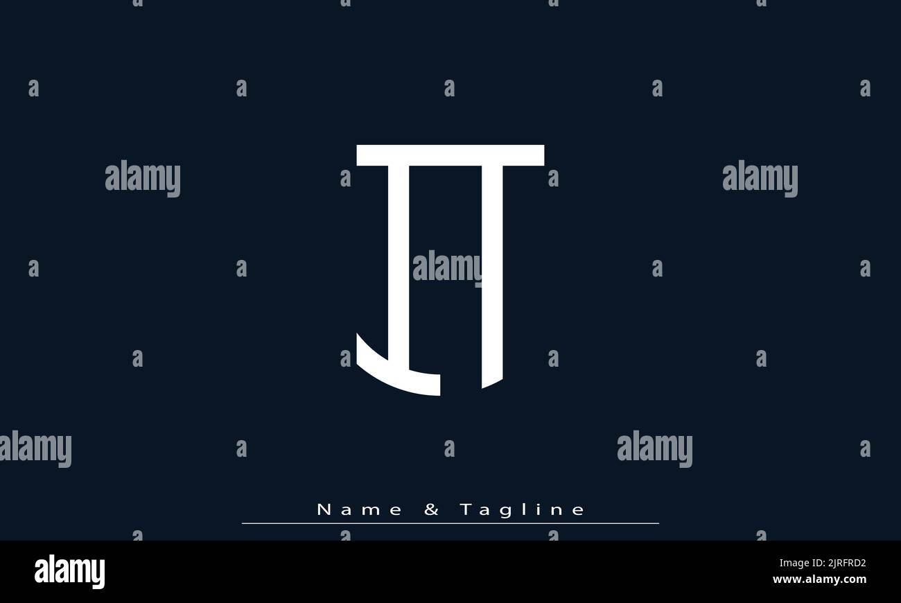 Alphabet letters Initials Monogram logo IT , TI Stock Vector